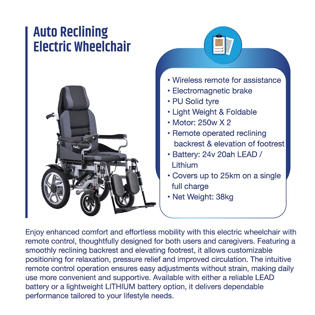 Electric Reclining Wheelchair with Wireless Remote - Image 5