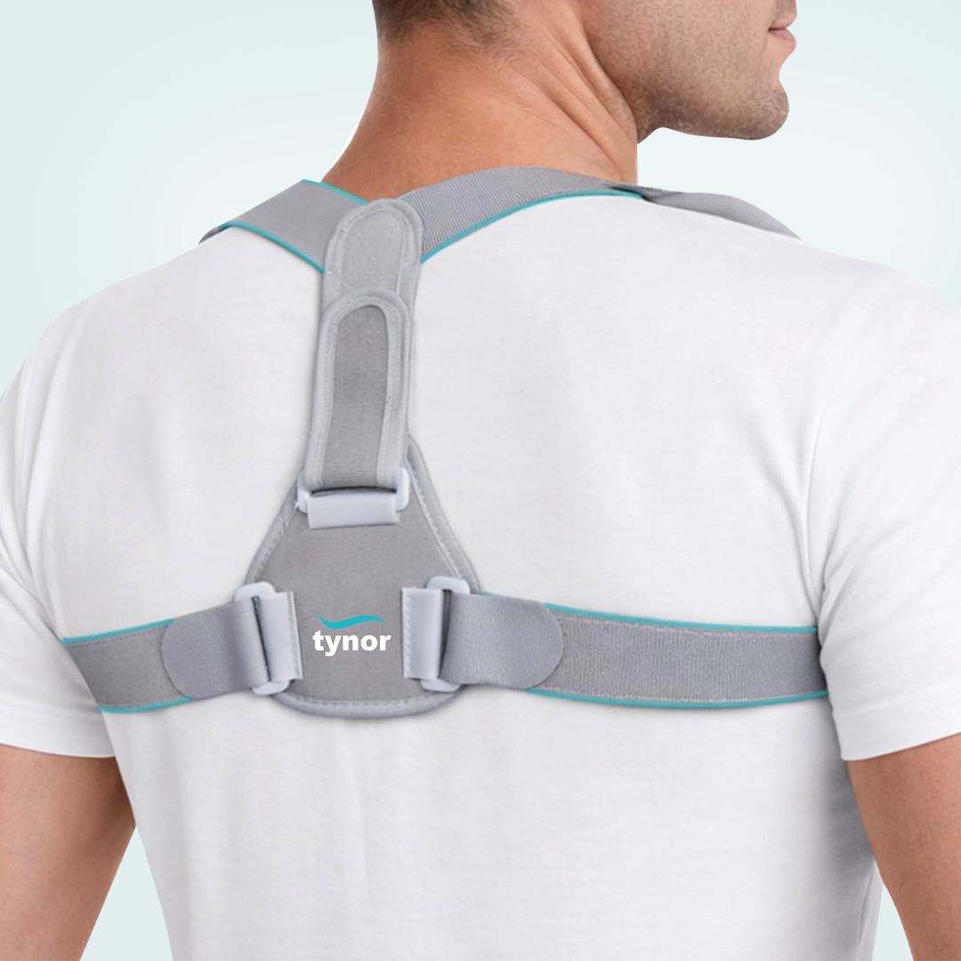 Tynor Clavicle Brace with Fastening Tape, Grey, 1 Unit
